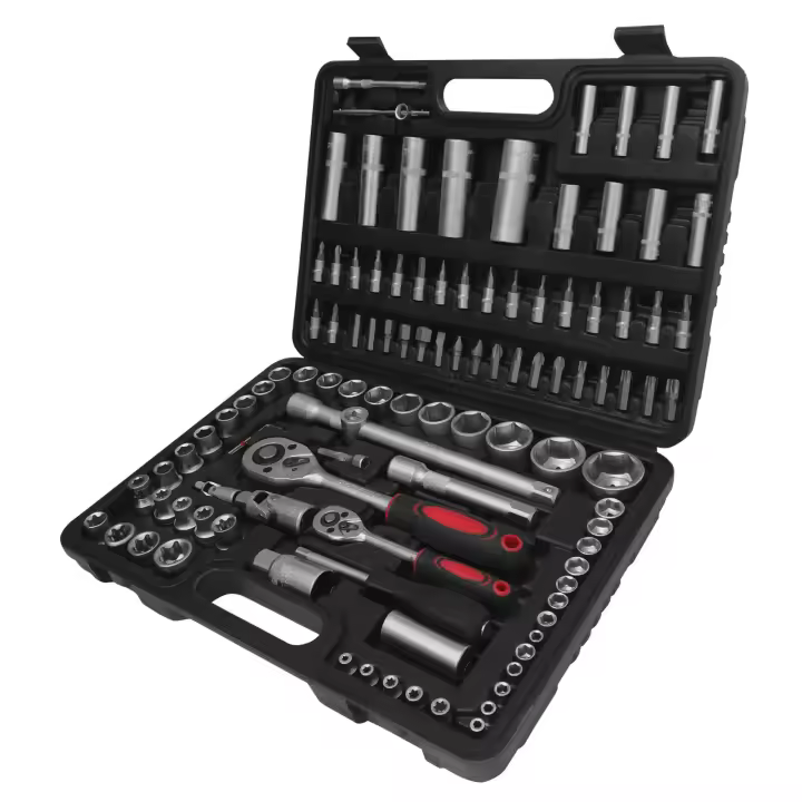 Juego de herramientas Kraftmann de 108 piezas - Cromo-Vanadio, Estuche de carracas y vasos. Herramientas. - 1