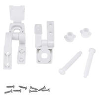 Paquete De 1 Pared De Inodoro En Plástico Blanco Con Tapa Y Resorte Reemplazo Con Tornillos Y Tornillos Apto Para Inodoros Y Baños Herramienta Pequeña - details 6