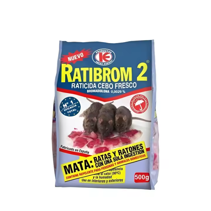 Ratibrom 2 Cereal Raticida Veneno Ratas Impex Europa (5x100 gr) Caja 500 gr - 1