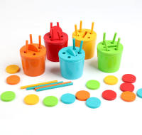 Juguete Montessori De Madera Juego De Colores Y Alineación Con Bolas Arcoíris En Copas Educación Temprana Para Niños De Preescolar Edad 3+ - details 11
