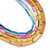 Cuentas De Hematita Rectangular En Colores Azul Oro Morado Para La Creación De Joyas DIY Pulseras Forma Cuadrada Y Rectangular Tamaños 4/6/9MM - details 4