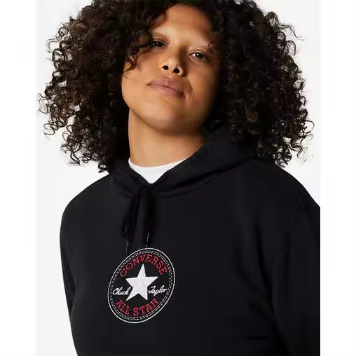 Sudadera Converse con capucha de ajuste estándar - Converse Go-To Chuck Taylor Patch - Hoodie para mujer y hombre unisex - 1