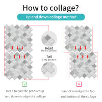 Pegatina De Pared 3D Falsa Drip Tile Autoadhesiva Kuujojo Para Cocina Sala De Estar Y Baño Fácil De Quitar Tamaño 12x12 Pulgadas - details 6