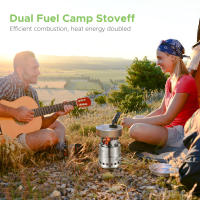 Estufa De Camping Portátil Para Sobrevivencia Quemando Madera Y Alcohol Para Excursiones Al Aire Libre Y BBQs Small Dual Fuel Camp Stove - details 13