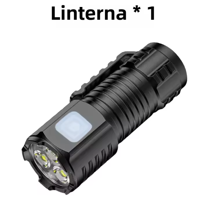Mini Linterna De Autodefensa Con Batería Integrada 14500 Carga Rápida Tipo-C Y 5 Modos Para Afrontar Diferentes Situaciones - 1