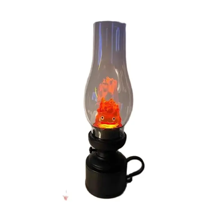 Lámpara De Mesa Vintage Casifer Anime Dibujos Animados Luz De Velas Sin Velas Decorativas Botón Para Dormitorio Lámpara De Noche Sin Fuego - 1