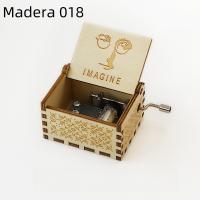 Caja de música manual de madera, con tallado retro (o talla antigua) - Regalo de cumpleaños con impresión a color - details 34