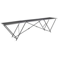 vidaXL Mesa para empapelar plegable de MDF y aluminio en longitud 200 cm o 300 cm | estructura resistente ideal para salón dormitorio o estudio - details 1