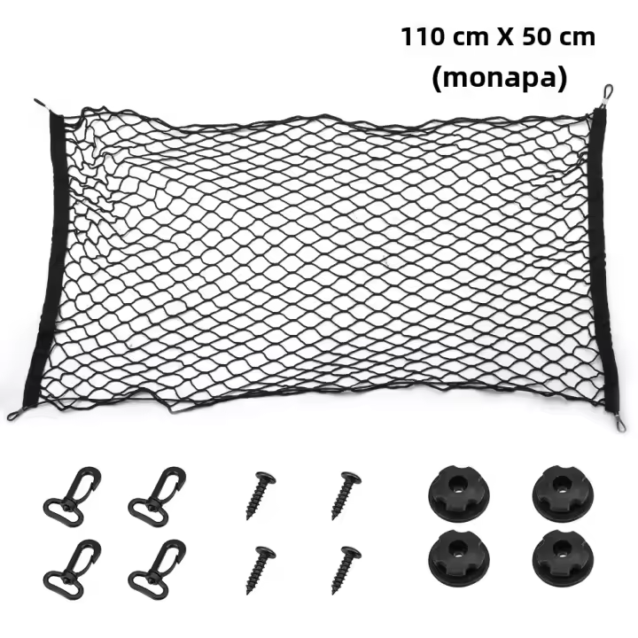 Malla Elástica De Red De Almacenamiento Para Motocicleta Universal 90x40cm/110x50cm Soporte De Bolsa De Equipaje Para Coche Accesorios De Automóvil - 1