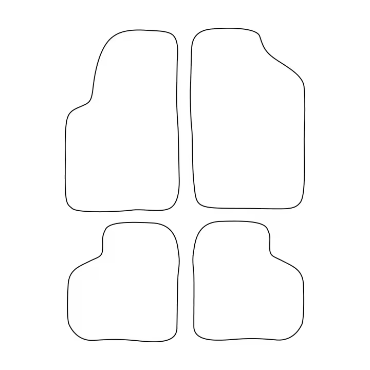 Juego de alfombrillas de terciopelo para Citroën Xsara 1997-2004 - acabado negro - 1