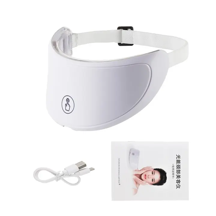 Máscara De Elevación Del Cuello Dispositivo De Belleza Del Cuello Rejuvenecimiento De La Piel Tensión Anti-Edad Blanqueamiento Tone USB CABLE Fuente De Alimentación Electrónica Plástico - 1