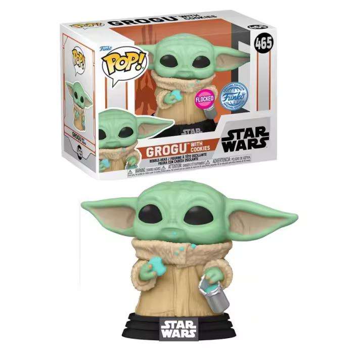 Funko Pop Grogu With Cookies Star Wars Special Edition Flocked 465 - 1