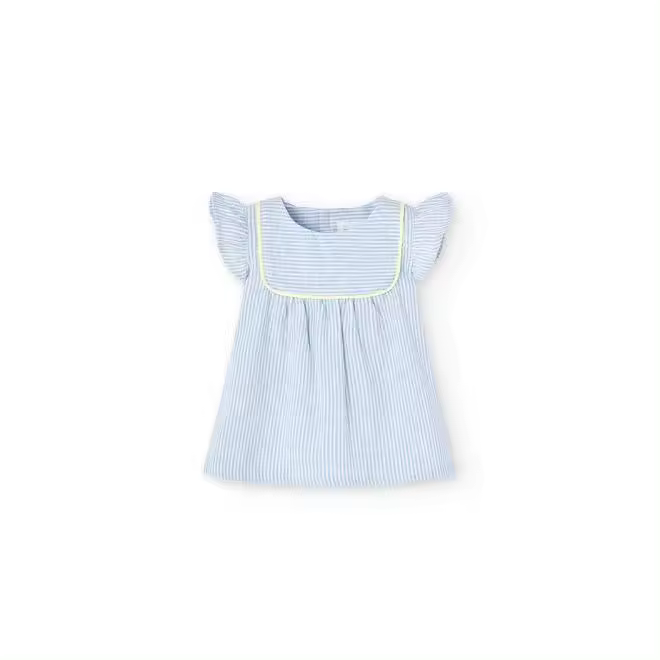Boboli Vestido Lino Bebé Listado BCI - 1