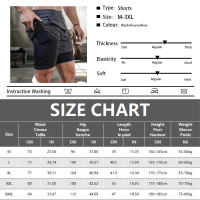 Shorts De Entrenamiento Para Hombre Negro Verano Secado Rápido 2 En 1 Pantalones De Gimnasio Y Correr Al Aire Libre Estilo Slim - details 0