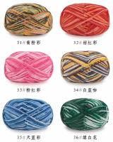 Yogur Cotton Cinco Hilo Gradual Cambio Sección Teñido Color Bebé Lana Medio Grueso Tejido a Mano Ganchillo Muñeca Zapatos Tejidos Para Adultos - details 13