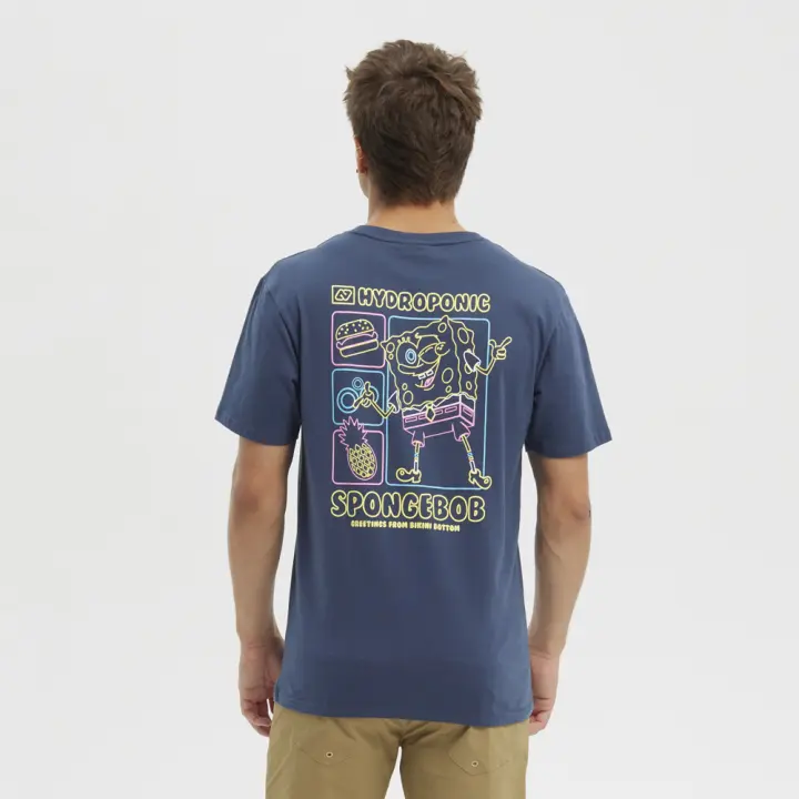Camiseta Manga Corta HYDROPONIC BOB ESPONJA NEON Dark Blue SB003-02 - 1