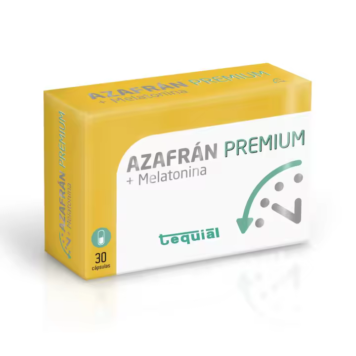 Tequial Healthyaging Laboratory AZAFRÁN PREMIUM, 30 Cápsulas Estrés, Ansiedad, Sueño y Salud Ocular con Extracto de Azafrán y Melatonina. Muy antioxidante para alejar los radicales libres - 1