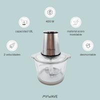 Mywave MWPC-MIN Picadora de Alimentos 400W con Cuchillas de Acero Inoxidable - details 1