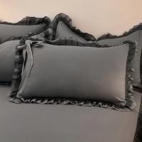 Funda De Almohada Estilo Princesa Coreana Con Volante Grande Para Niñas Decoración De Dormitorio En Algodón Suave 48x74cm - details 9