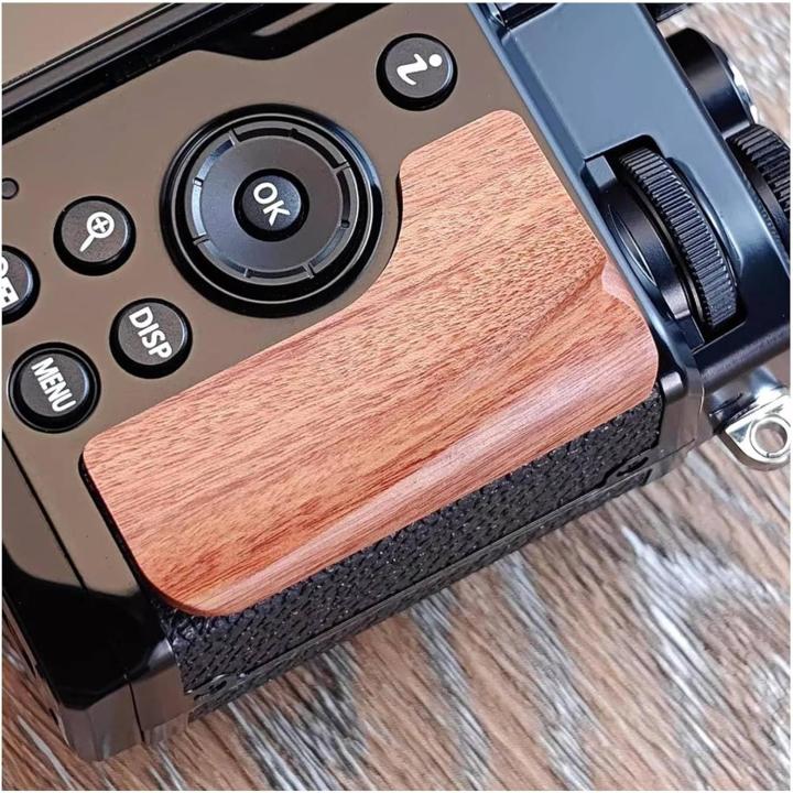 Soporte de empuñadura de madera para Nikon ZF, empuñadura de forma retro para accesorios de cámara Nikon ZF, el mejor regalo para fotógrafos, novios, padres (amarillo)