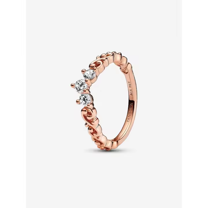 Pandora - Anillo Tiara Regal Swirl - Baño de Gold Rose de 14K - 1