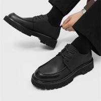 Zapatos De Cuero Para Hombre Casual Clásico Negocios Formales Con Cordones Hechos a Mano Transpirables Suela Gruesa Moda Zapatos - details 13