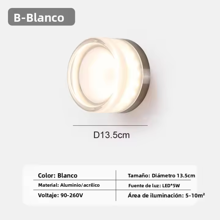 Lámpara De Techo LED Nórdica Minimalista Para Balcón Dormitorio Entrada Iluminación Interior Lámpara De Vidrio Sin Control Remoto - 1