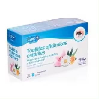 Care+ Toallitas Oftálmicas Estériles, 30 Uds - 1