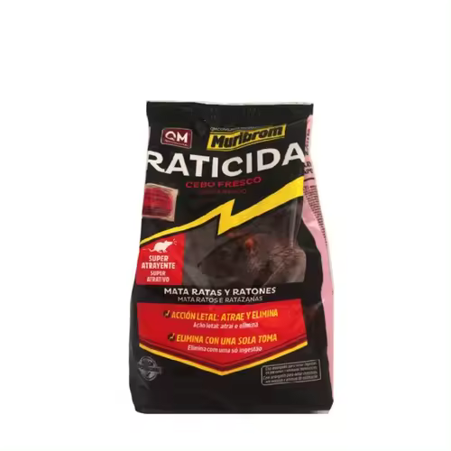 Muribrom Raticida cebo fresco - Mata ratas y ratones - 1 kg - 1