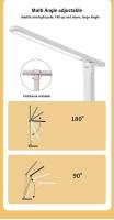 Lámpara De Mesa LED Con Interruptor Táctil Blanco Plegable Para Dormitorio Luz Nocturna De Lectura Cuidado Ocular Con Enchufe USB Dimmable - details 7