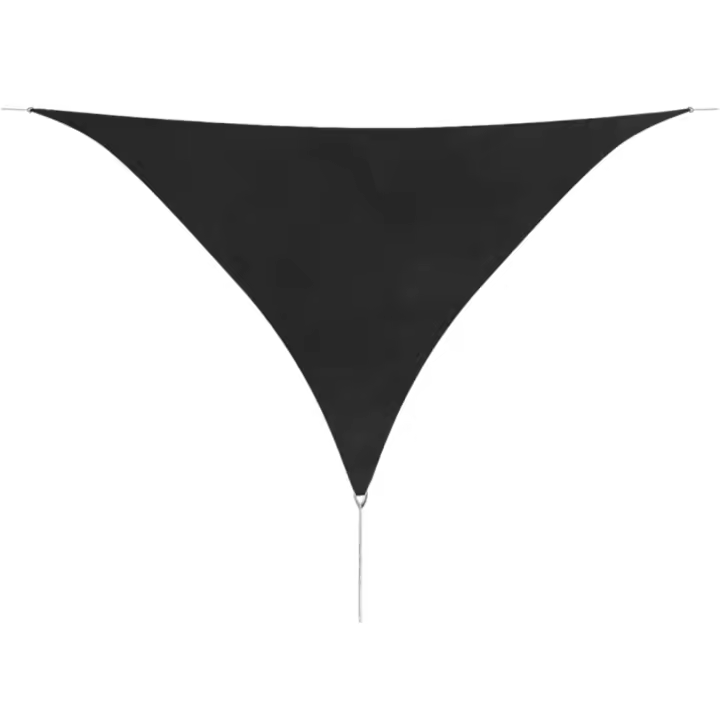 Toldo de vela triangular tela Oxford gris antracita 5x5x5 m - 1
