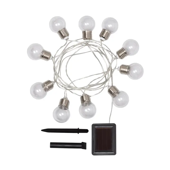 Ledkia Guirnalda de Bombillas LED Solar Galilei 2m 3000K Blanco Cálido - 1
