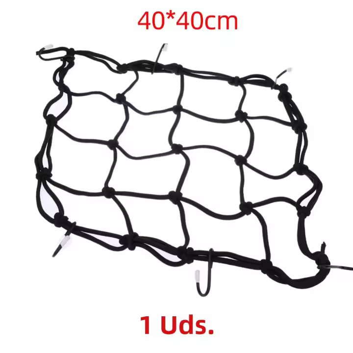 Red De Almacenamiento Para Casco De Motocicleta Con 6 Ganchos Accesorio De Viaje Para Bicicleta Y Scooter Material De Malla De Algodón Tamaño Approx 40x20x20cm - 1