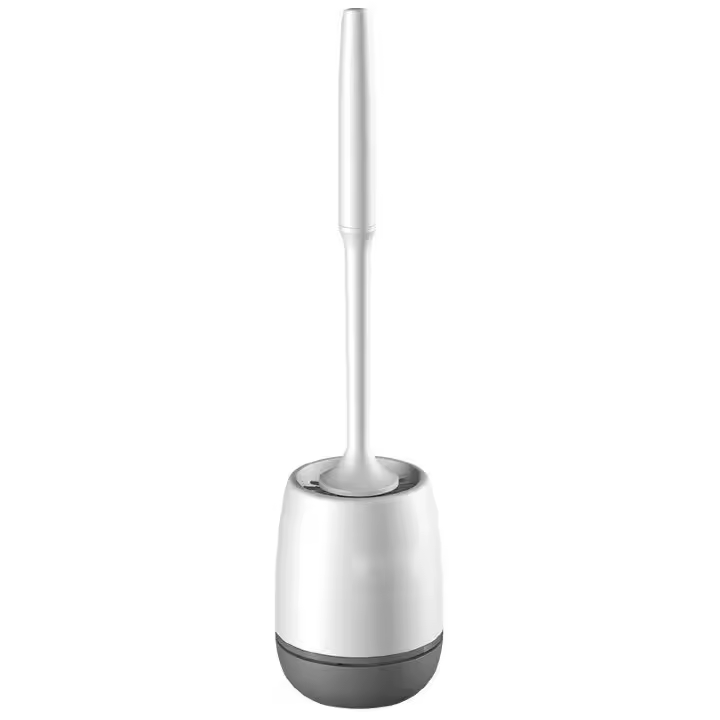 Escobilla de baño, escobilla de silicona de secado rápido, escobilla de silicona y soporte para montaje en suelo o pared（Blanco） - 1