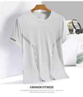 Camiseta De Correr Para Hombre Transpirable Elástica Verano Top De Gimnasio Fitness Corta Deporte Gris Azul Negro Blanco Tallas M-5XL - details 15