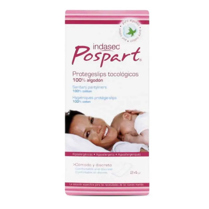 Indasec Pospart Protegeslip 100% Algodon 24 Unidades - 1