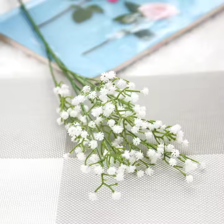 Flores Artificiales De BabyBreath Blancas Plantas Falsas Gypsophila Para Arreglo De Boda Decoración De Habitaciones Y Casas - 1