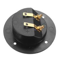 Conector De Terminales De Altavoz Para Coche 1pc Placa Redonda Doble Post De Fijación Con Tornillo Subwoofer Plug Multi-tone & Claxon Horns - details 2