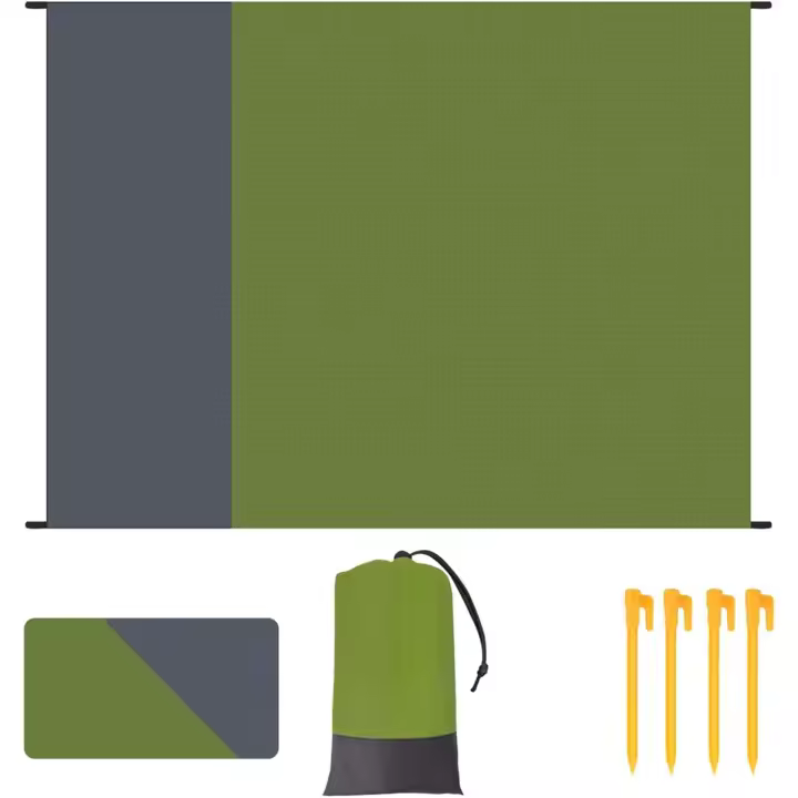 Mantas de playa de 203 x 127 cm, resistentes a la arena, de secado rápido, impermeables, extragrandes, con bolsa de almacenamiento, ligeras y resistentes para picnic, ideales para viajes, senderismo, camping y actividades al aire libre. - 1