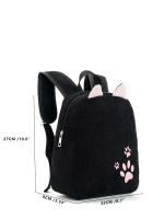 Mochila escolar de jardín de infantes para niños, niñas y niños, de pana, multicolor, nueva, de color sólido, bonita bolsa para bebé - details 1