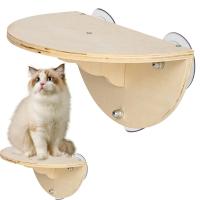 Asiento Para Gato En Ventana Espacioso Con 3 Ventosas Sillita De Madera Para Gatos Jóvenes Y Adultos Tamaño 29.5/19/14.5cm - details 6