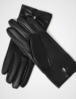 Guantes Mujer Yiseven Cuero de Oveja de Real Piel de corder Dedo Completo Cálidos Forrado de Lana Largo Térmico Muñeca Contraste Pantalla Táctil Invierno. Negro. Talla L - details 1