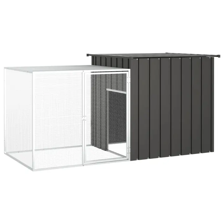 vidaXL Jaula de Gallinas Acero Galvanizado Gallinero Pequeños Aves Color Antracita,  Gris, y mas - 1