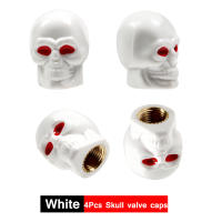 AUTCOAT 4Pcs/set Tapones De Válvula De Neumáticos Estilo Calavera Universal Para Coche Moto Bicicleta Material Plástico + Cobre Antióxido - details 6