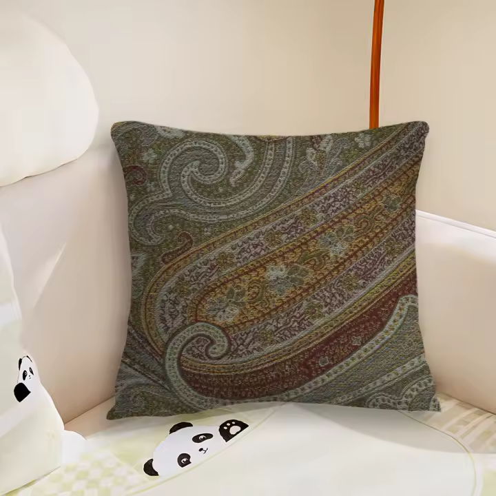 Funda De Cojín Para Sofá Estilo Moda Cómoda Y Suave Decoración Para Sala De Estar Oficina Funda Protectora De Tela Poliéster/Celulosa - 1