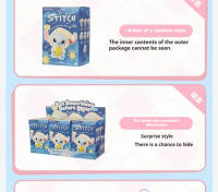 Muñeco De Peluche Miniso Stitch Serie Comer Algo Antes De Dormir Caja Sorpresa De Vinilo Muñeca Lindo Decoración Para Bolsa Regalo Coleccionable De Anime Occidental - details 8