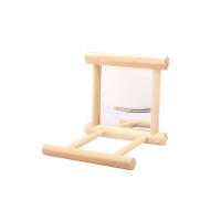 Juguete Interactivo De Madera Para Pájaros Con Espejo Y Trepado Para Periquitos Pequeños Cotorras Conure Y Loros Accesorios De Jaula - details 0