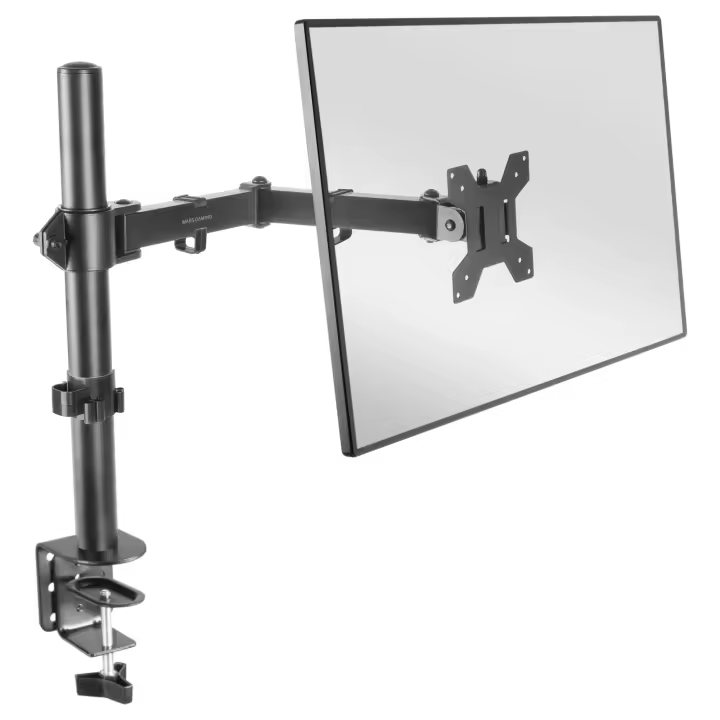 Mars Gaming MARM1, Soporte de Monitor de Brazo para Pantallas Hasta 32”, Articulado y Regulable en Altura, Estructura Robusta, Compatible con VESA75 y VESA100, Soporte Monitor Negro o Blanco - 1