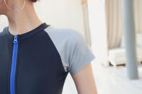 Traje De Baño Deportivo Para Mujer Dos Piezas Con Fondo De Pies Cortos Y Chaleco Protector Solar Y Anti-UV Para Spas Y Natación - details 10