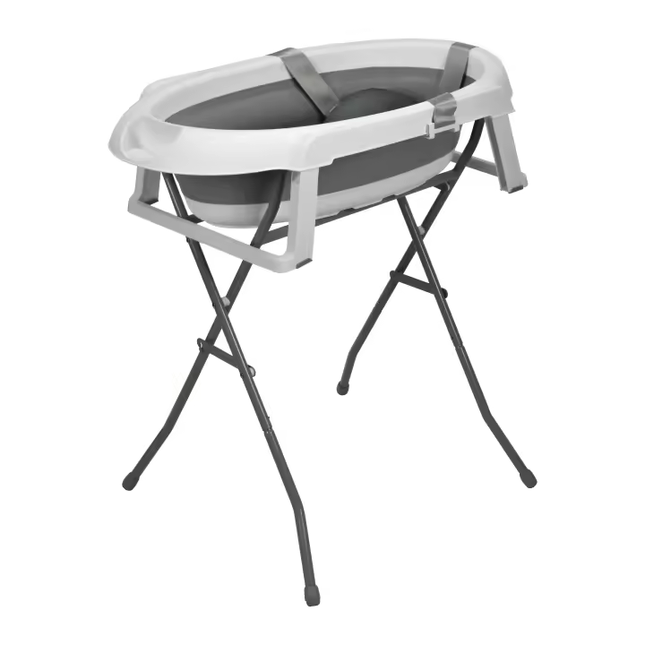 Asalvo Bañera Plegable con Patas Luigi para Bebé – Incluye Reductor Ergonómico y Antideslizante, Diseño Compacto y Seguro, Ideal para Espacios Reducidos y Fácil de Guardar Después del Baño - 1